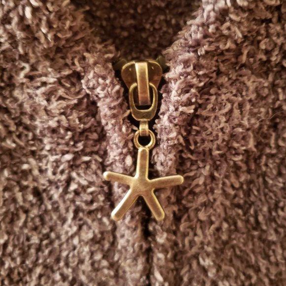 Barefoot Dreams CozyChic Full Zip Robe in Pacific Blue (S/M) - Picture 5 of 9